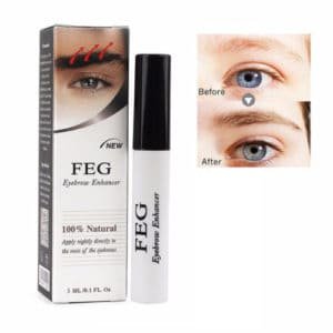 alt="een flesje FEG wenkbrauw serum 3 ml - feg eyebrow serum 3 ml - kleur flesje is wit"