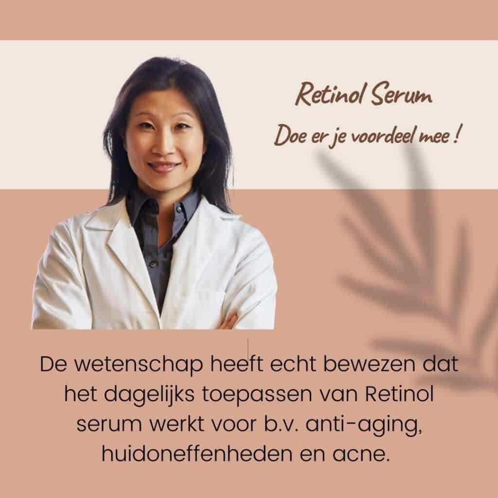 retinol, huidverzorging, vitamine A serum, wat is een retinol serum? wat doet het voor de huid?, retinol serum tegen rimpels, vitamine a zuur, hoe retinol serum te gebruiken, retinol serum voor gezicht, anti-aging, nachtserum, gezichtsserum , Dit is een testimonial van een Dokter over Retinol Serum