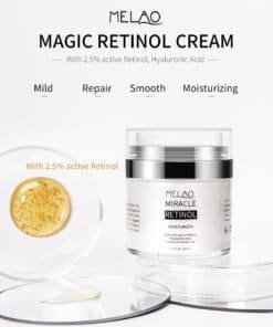 retinol creme met carnosine, hyaluronzuur, vitamine e, gezicht van een vrouw, voordelen van de crème