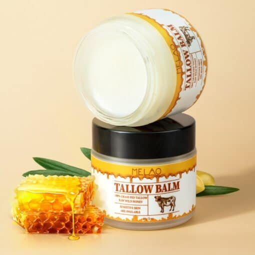 tallow balm met wilde honing 60 gram, 2 potjes balm