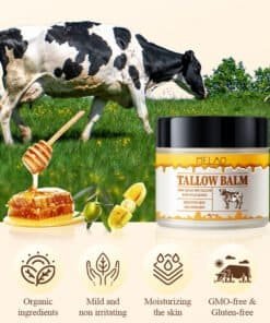 tallow balm met wilde honing 60 gram afbeelding van een grasgevoerde koe