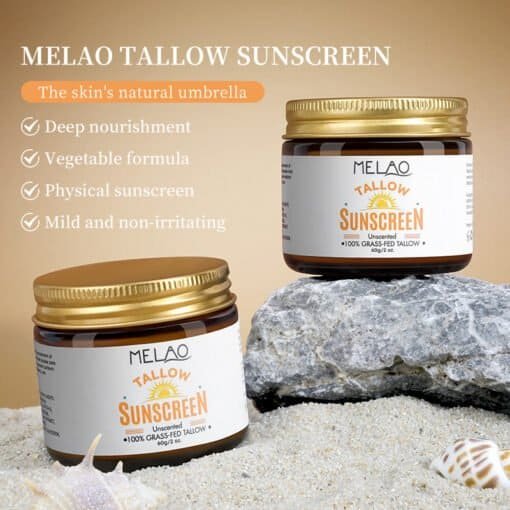 tallow creme zonnebrand 60 gram, 2 potjes