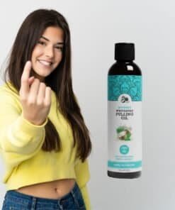 oil pulling whitening met model