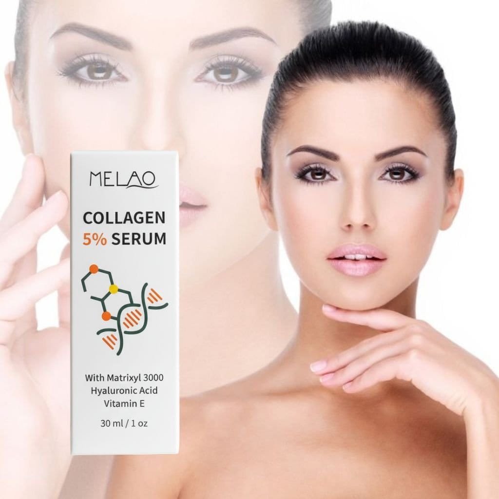 Collageen Peptide Serum met matrixyl 3000, op vrouwelijk model